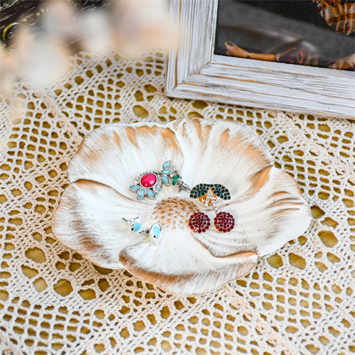 Rose Gold Flower Vintage Jewelry Dish